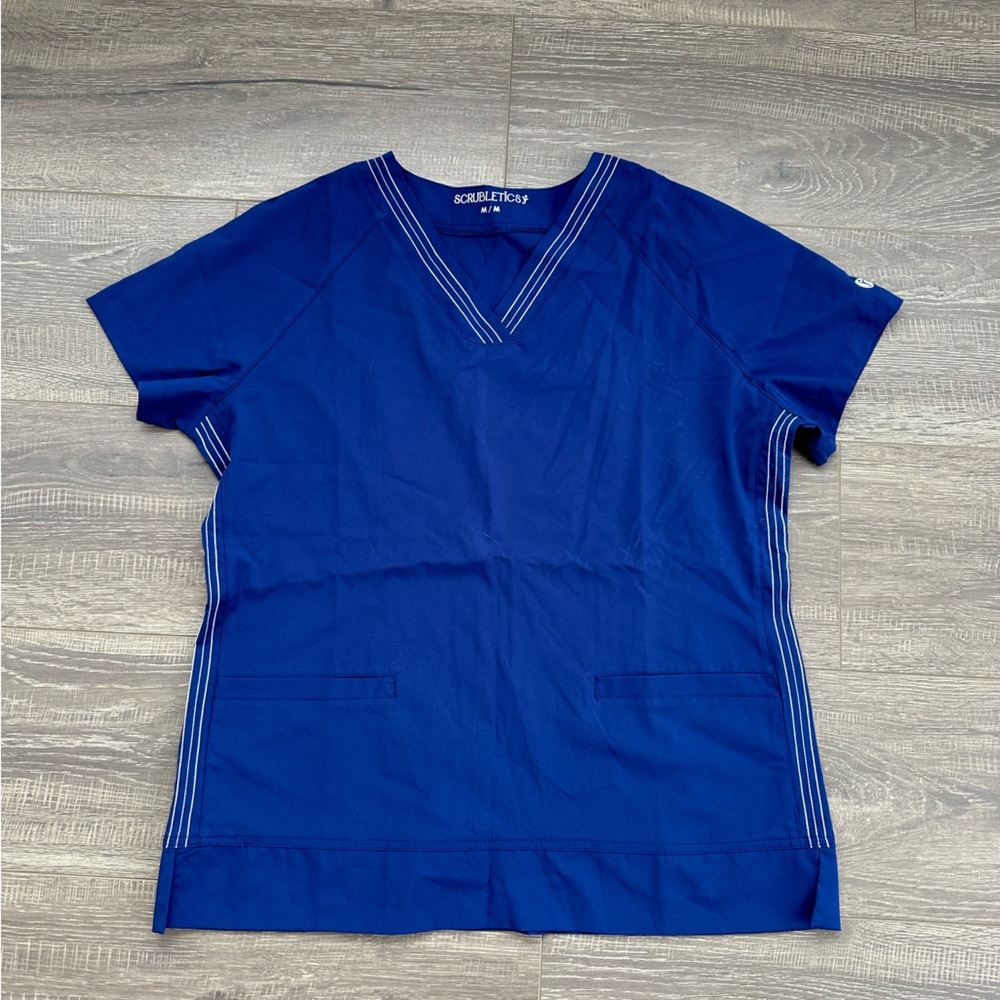 Scrubletics navy blue scrub top